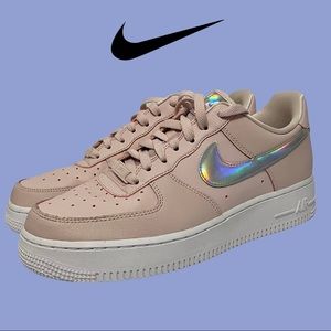 Nike Air Force 1 Low Sneakers Pink Holo Size 8.5